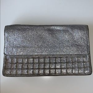 DRIES VAN NOTEN SILVER CLUTCH